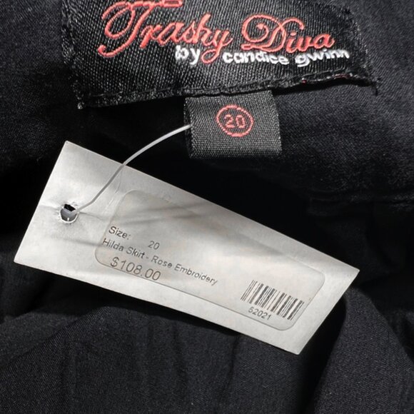 Trashy Diva Embroidered Roses HIlda Skirt Size 20 - Picture 3 of 3
